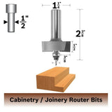 Bosch 85590M 3/8" x 1/2" Carbide Tipped Rabbeting Router Bit with Bearing - 2