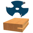 Bosch 85610MC 1/4" 3-Wing Slotting Cutter with 5/16" Arbor for T-Molding and Weather Stripping