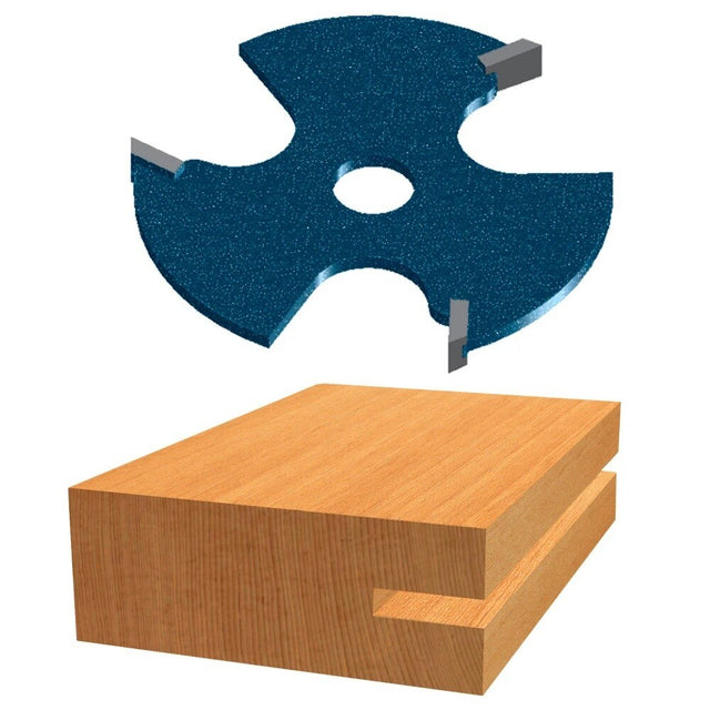Bosch 85610MC 1/4" 3-Wing Slotting Cutter with 5/16" Arbor for T-Molding and Weather Stripping