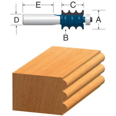 Bosch 85610M Carbide Tipped 3-Wing Slotting Cutter Bit 1.875" Cut Diameter