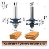 Bosch 85625MC 1/2" Shank x 1-5/8" Carbide Tipped Ogee Stile and Rail Router Bit Set (2 Pack) - 2