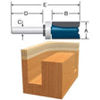 Bosch 85671M 1-1/8" x 1-1/2" Carbide Tipped 2-Flute Top Bearing Straight Trim Router Bit