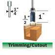 Bosch 85680MC 1/2" x 1" Carbide Tipped Double Flute Top Bearing Straight Trim Router Bit