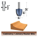 Bosch 85708M 1.125 in x 1.625 in Carbide Tipped Cove Vertical Raised Panel Router Bit - 2