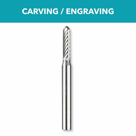 Bosch 9904 3/32" Tungsten Carbide Carving Bit for Hard Materials