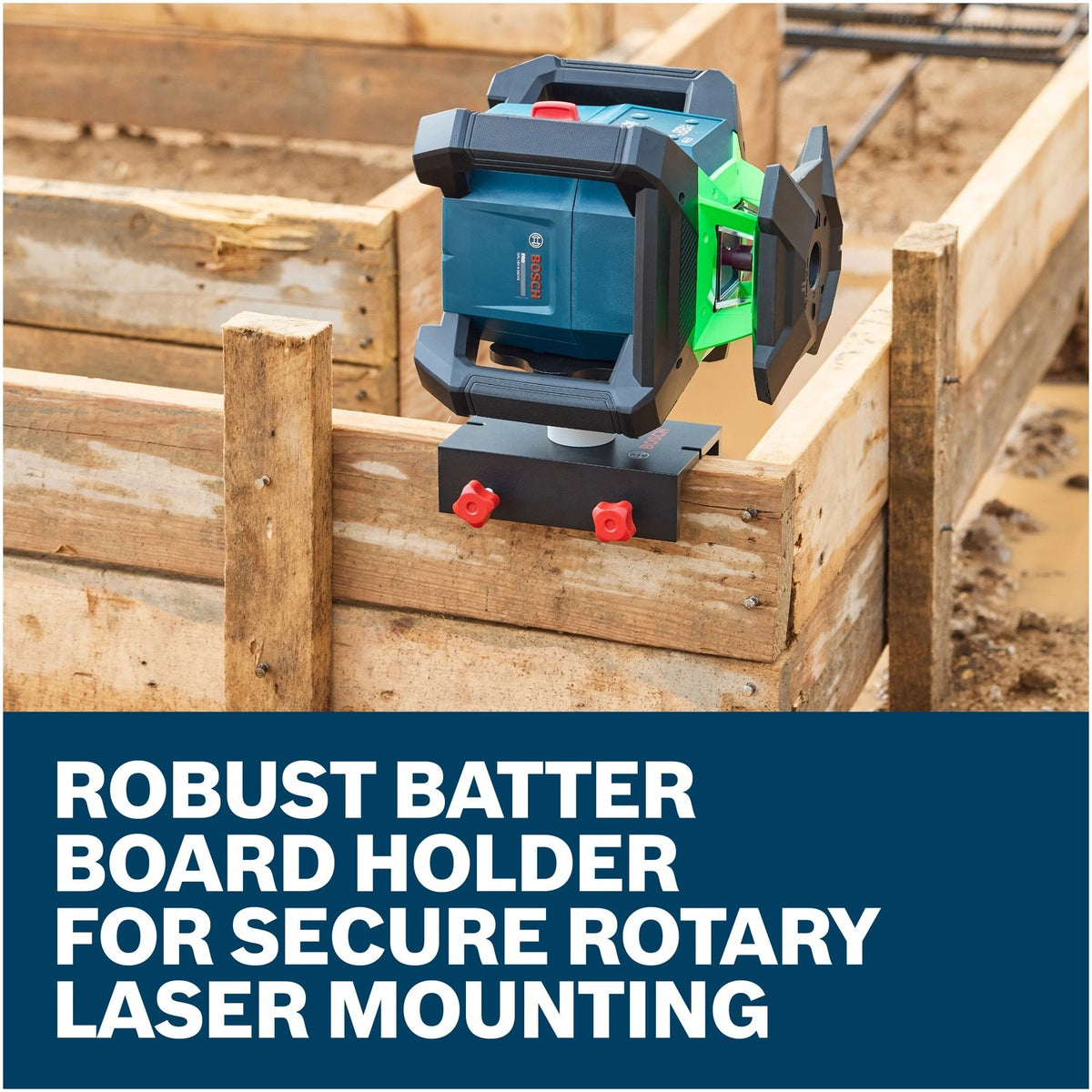 Bosch BB1 Wall Mount Batter Board Holder for Rotary Lasers with 5/8" x 11" Thread - 3