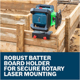Bosch BB1 Wall Mount Batter Board Holder for Rotary Lasers with 5/8" x 11" Thread - 3