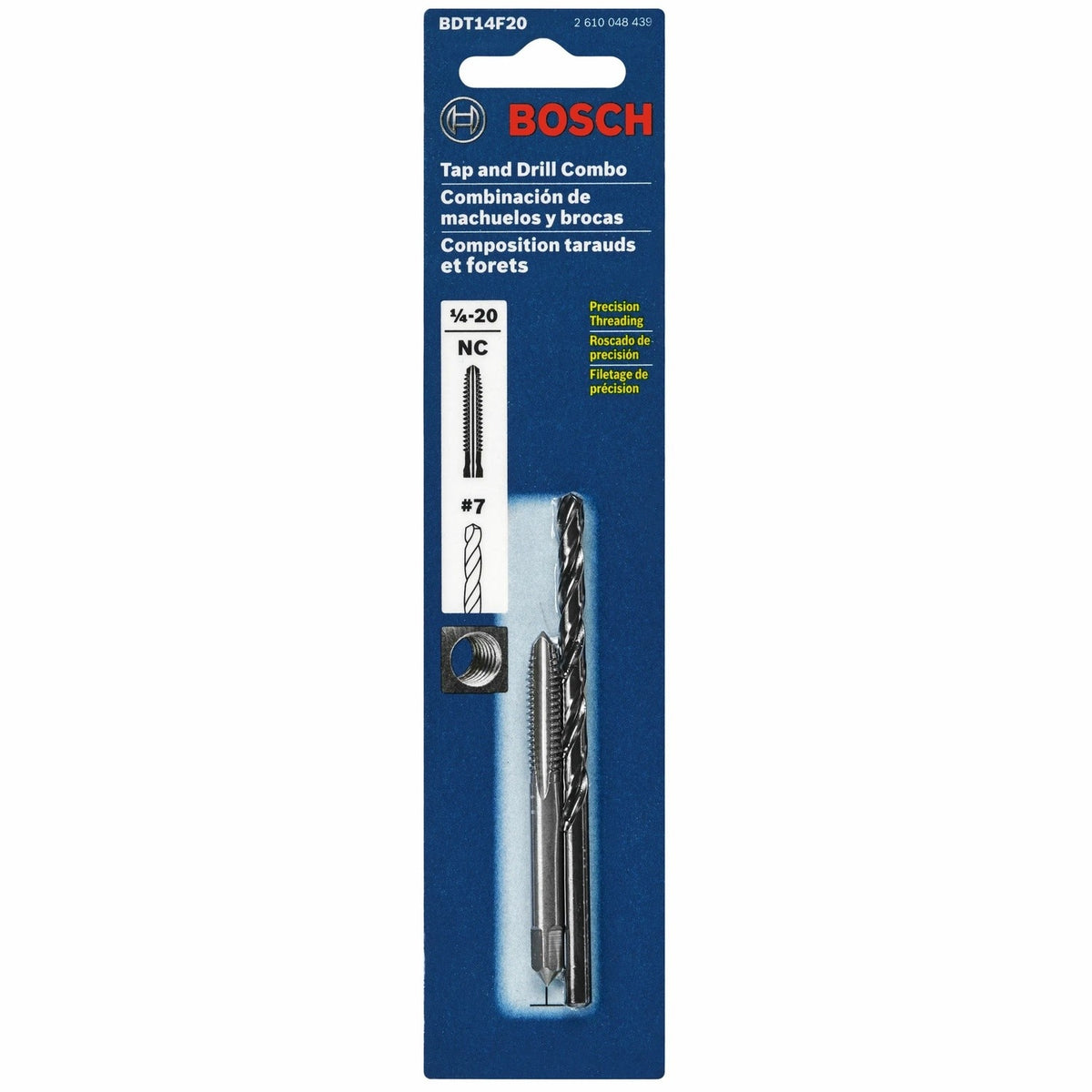 Bosch BDT14F20 1/4-20 Plug Tap and No 7 Drill Bit Combo Set (2 Pack) - 2