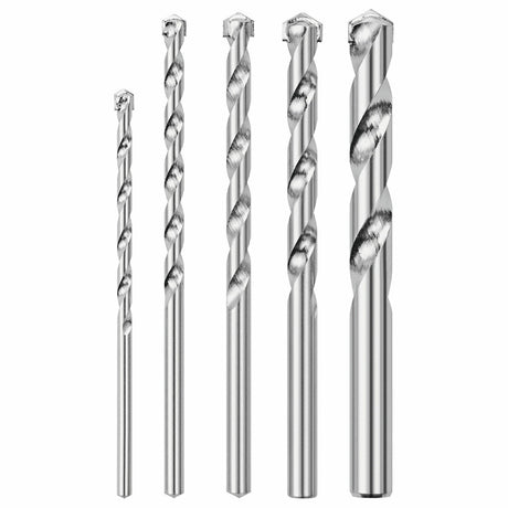 Bosch BM5005 Fast Spiral Carbide Tipped Rotary Masonry Bit Set for Rotary Drills with Case (5 Pack)