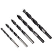 Bosch BP14616 Brad Point Wood Drill Bit Set 1/4" 5/16" 3/8" 7/16" 1/2" (5 Pack)