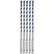 Bosch BXH045 3/16" x 6" Blue Xtreme Carbide Hammer Drill Bit for Concrete and Masonry (5 Pack)