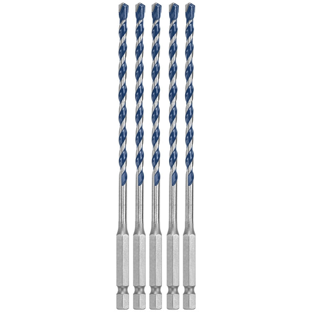 Bosch BXH045 3/16" x 6" Blue Xtreme Carbide Hammer Drill Bit for Concrete and Masonry (5 Pack)