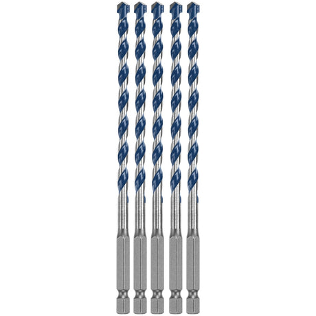 Bosch BXH065 1/4" x 6" Blue Xtreme Carbide Hammer Drill Bits for Masonry (5 Pack)