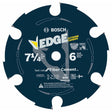 Bosch CB706FCB5 7-1/4" 6 Tooth Edge Carbide-Tipped Circular Saw Blades for Fiber Cement (5 Pack)