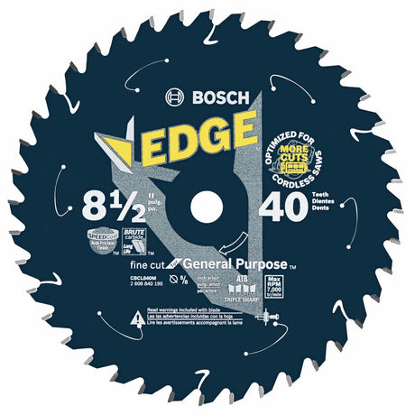 Bosch CBCL840M 8-1/2" 40 Tooth Edge Cordless General Purpose Saw Blade