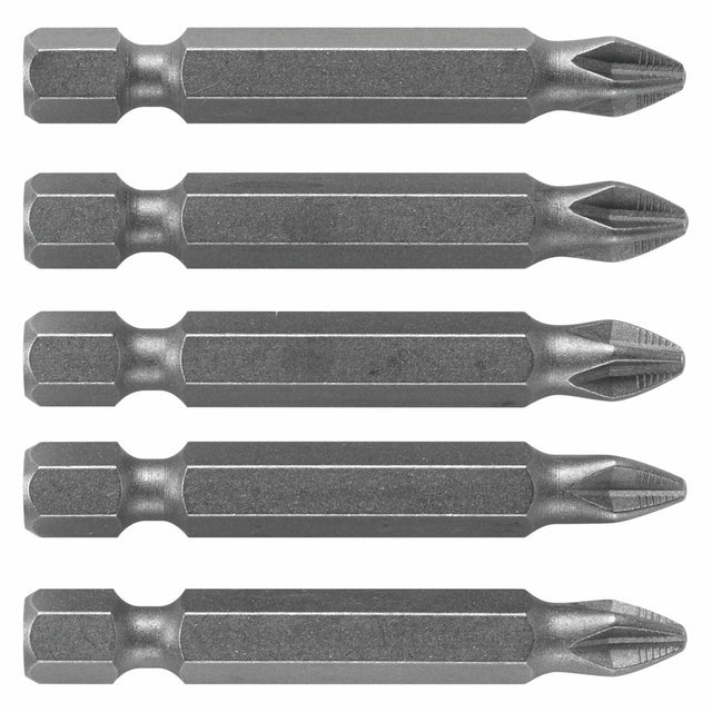Bosch CCP2205 2" Phillips P2 Power Bits with 1/4" Hex Shank (5 Pack)