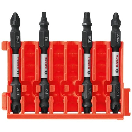 Bosch CCSDESQV2504 2.5" Square Double-Ended Bits with Clip for Custom Case System (4 Pack)