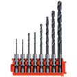 Bosch CCSDV08 8-Pc Impact Tough Black Oxide Drill Bits with Clip