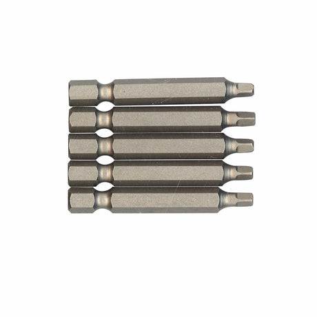 Bosch CCSQ2205 2" Square Recess R2 Screwdriver Power Bits with 1/4" Hex Shank (5 Pack)