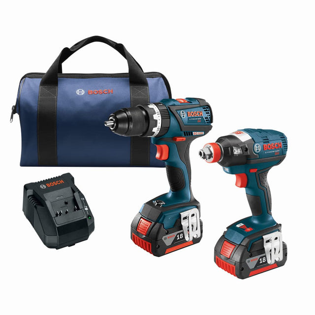 Bosch CLPK251-181 18V Combo 1/4", 1/2" Impact Driver, 1/2" Hammer Drill/Driver