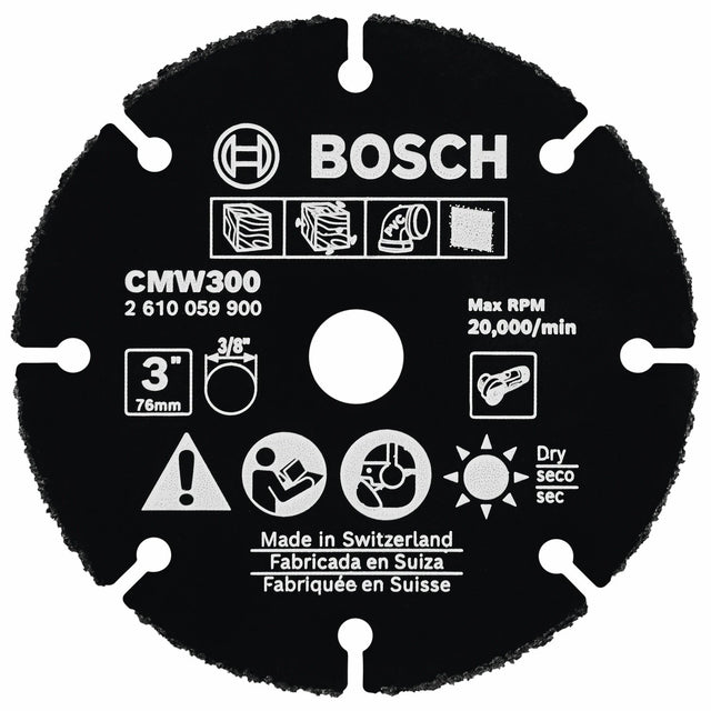 Bosch CMW300 3" Carbide Multi-Wheel for Cutting Wood Plastic Plaster and Composites