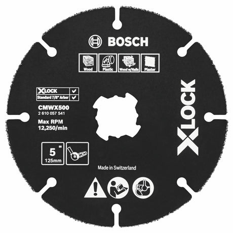 Bosch CMWX500 5" X-LOCK Carbide Multi-Wheel for Wood Plastic and Plaster