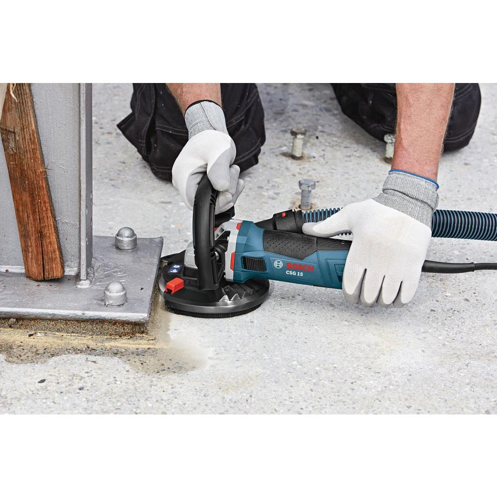 Bosch CSG15 12.5 Amp Corded 5" Concrete Surfacing Grinder w/Dust Shroud - 4