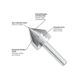 Bosch CSH3C 3/4" High-Speed Steel 82 Degree Counters Ink Bit with Self-Starting Point - 2
