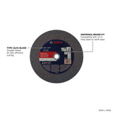 Bosch CW1S1400 14" Metal Cutting Abrasive Wheel for Chop and Cutoff Saws - 2