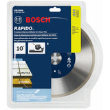 Bosch DB1069 10" Rapido Premium Continuous Rim Diamond Blade for Glass and Ceramic Tile - 2