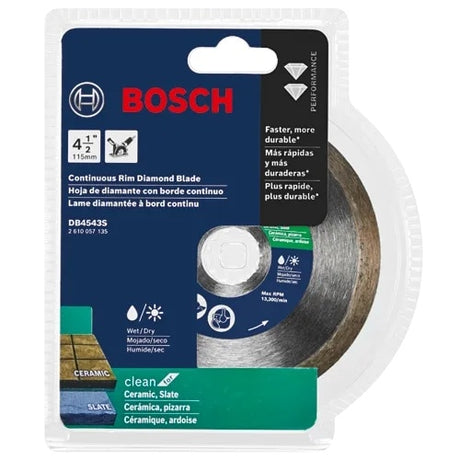 Bosch DB543S 5" Standard Continuous Rim Diamond Blade for Ceramic and Slate Clean Cuts