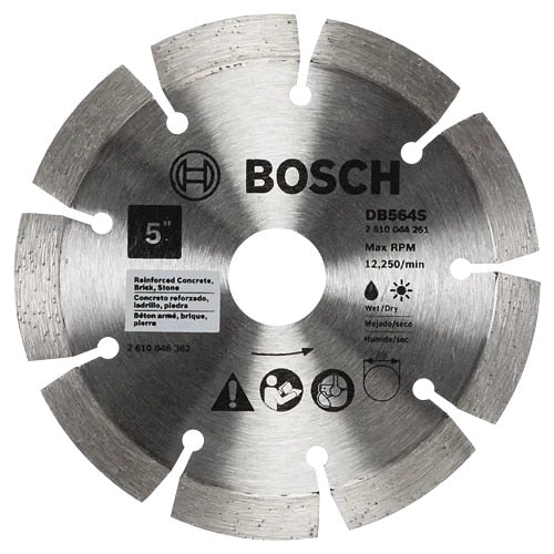 Bosch DB564S 5" Standard Segmented Rim Diamond Blade for Hard Materials
