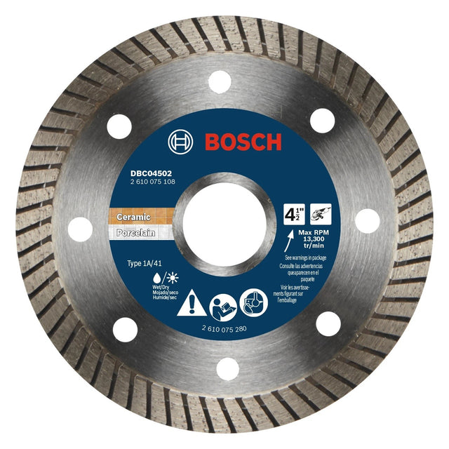 Bosch DBC04502 4-1/2" Specialized Turbo Rim Blade for Ceramic Porcelain and Granite