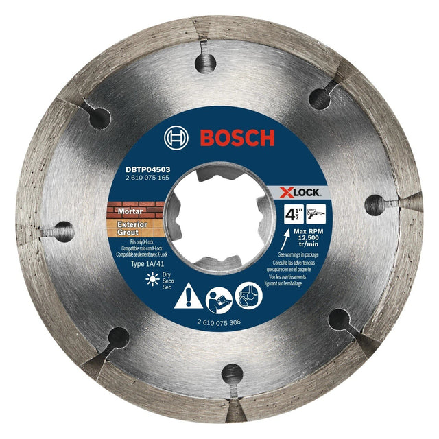 Bosch DBTP04503 4-1/2" X-LOCK Premium Sandwich Tuckpointing Blade for Mortar Removal