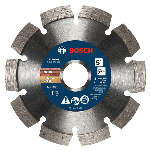 Bosch DBTP0501 5" Segmented Diamond Tuckpointing Blade for Mortar Removal