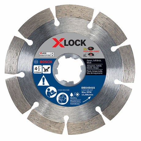 Bosch DBX4541S 4-1/2" Segmented Rim Diamond Blade, X-Lock