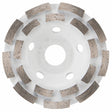 Bosch DC4518 4-1/2" Double Row Segmented Diamond Cup Wheel for Concrete