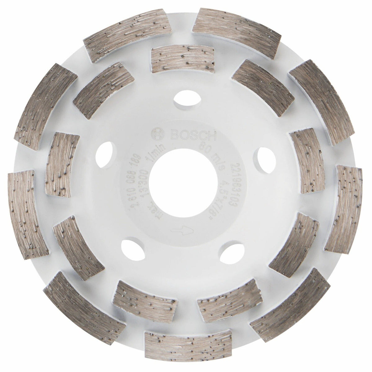 Bosch DC4518 4-1/2" Double Row Segmented Diamond Cup Wheel for Concrete