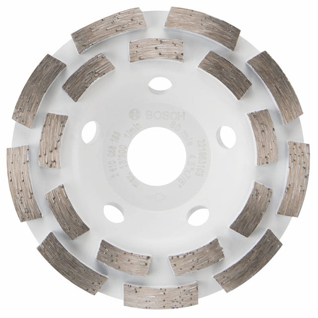 Bosch DC4518 4-1/2" Double Row Segmented Diamond Cup Wheel for Concrete