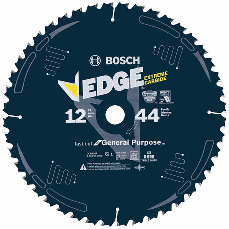 Bosch DCB1244 12" 44 Tooth Edge Circular Saw Blade for General Purpose Wood