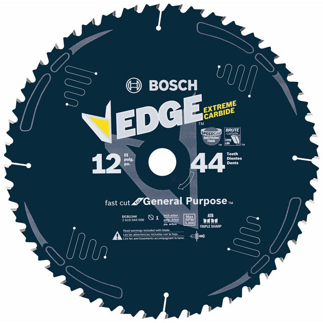 Bosch DCB1244 12" 44 Tooth Edge Circular Saw Blade for General Purpose Wood