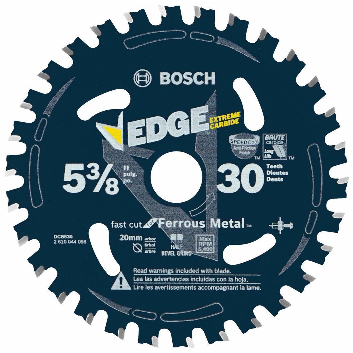 Bosch DCB530 5-3/8"  30 Tooth Edge Circular Saw Blade for Ferrous Metal Cutting