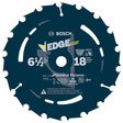Bosch DCB618 6-1/2" 18 Tooth Edge Circular Saw Blade for Fast Wood Cuts