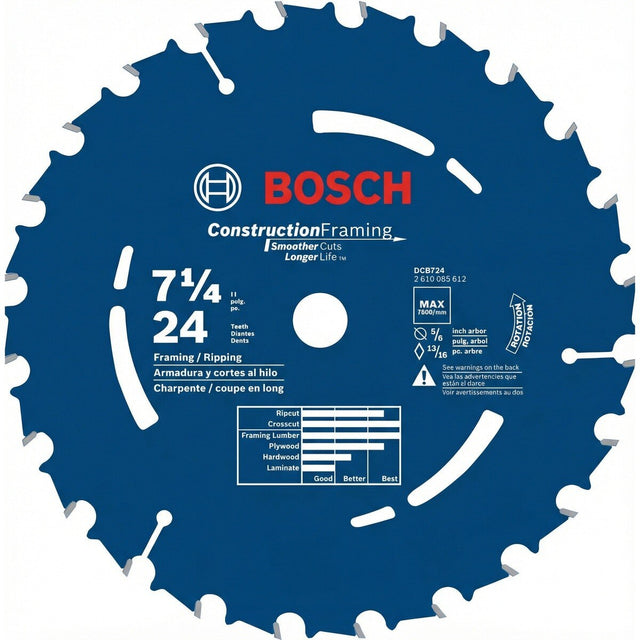 Bosch DCB724B25 7-1/4 in. 24-Tooth Wood Circular Saw Blade with 5/8 in. Arbor (25 Pack)