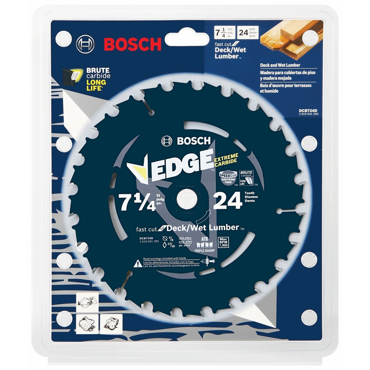Bosch DCB724 7-1/4" 24 Tooth Edge Circular Saw Blade for Framing - 2