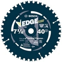 Bosch DCB740B10 7-1/4" 40 Tooth Edge Circular Saw Blade for Fine Finish (10 Pack)