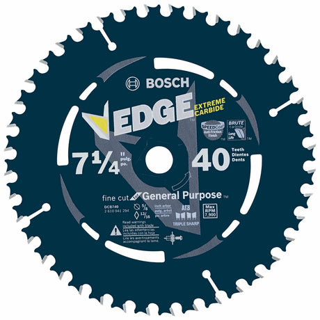 Bosch DCB740 7-1/4" 40 Tooth Edge Circular Saw Blade for Fine Finish
