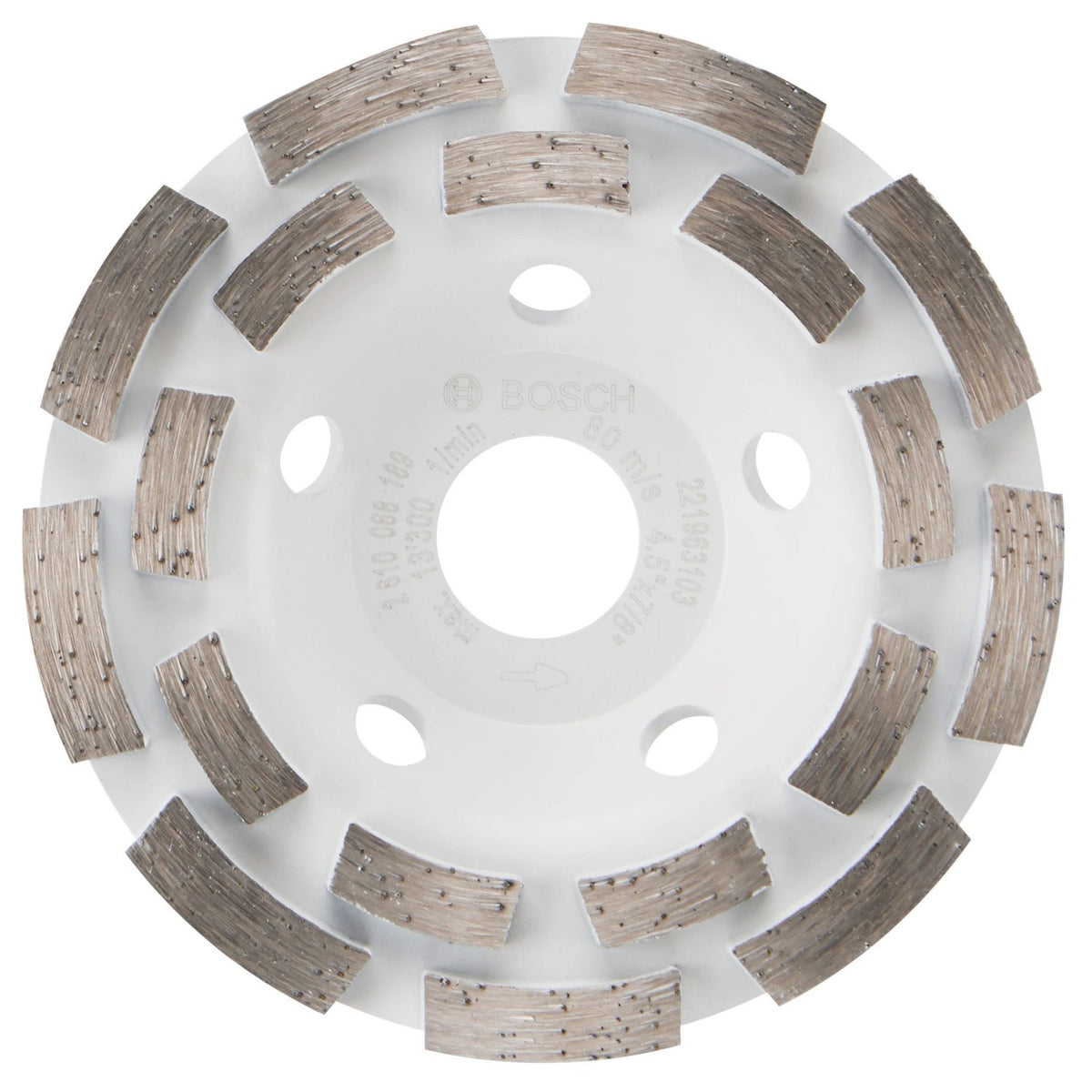 Bosch DCDR04501 4.5" Double Row Diamond Cup Wheel for Concrete Grinding