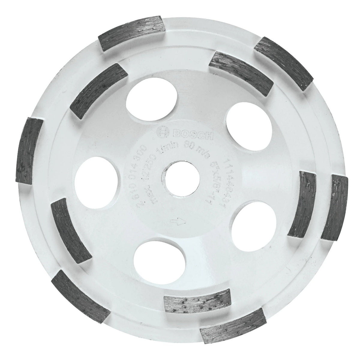 Bosch DCDR0502 5" Double Row Segmented Diamond Cup Wheel for Concrete Grinding