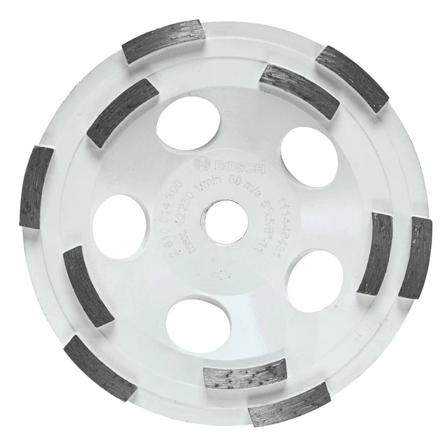 Bosch DCDR0502 5" Double Row Segmented Diamond Cup Wheel for Concrete Grinding